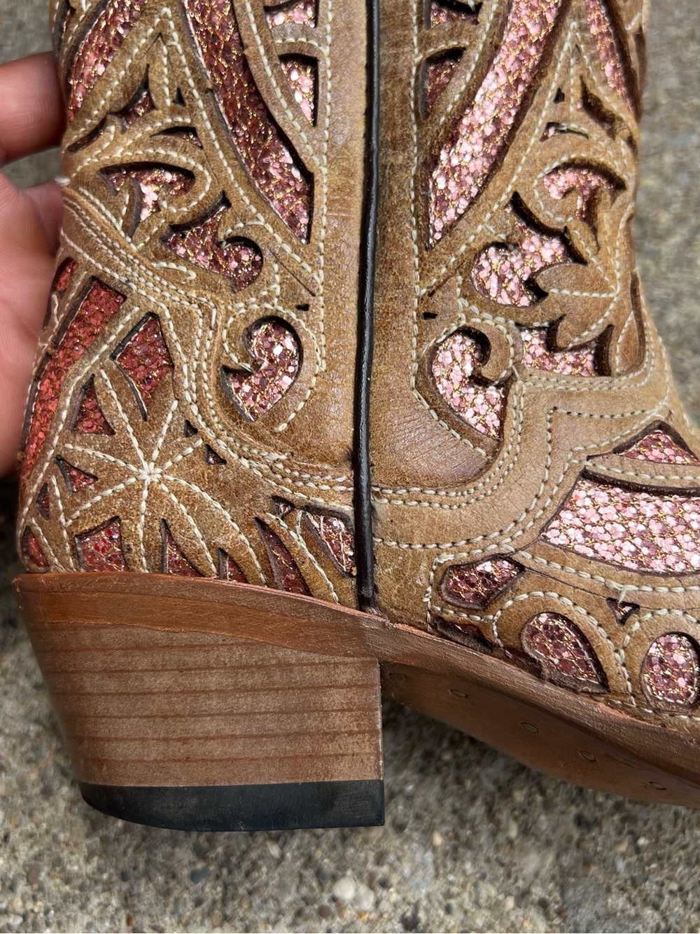 JB Dillon Glitter Cowgirl Boots Western Cowboy Coastal Women’s Size 5B - Picture 3 of 6